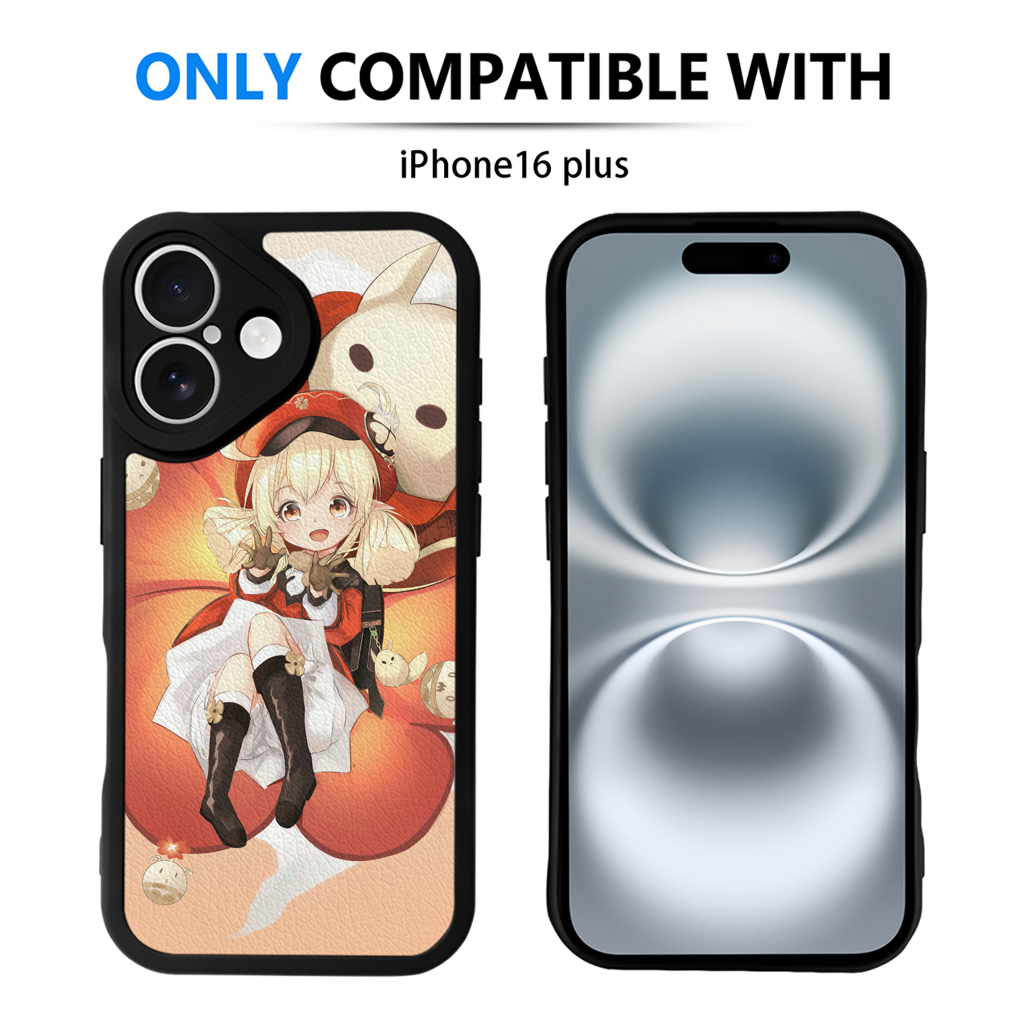 げんし神 genshin 【iPhone 16シリーズ対応】シリコンスマホケース（レザー調） 材質：シリコン